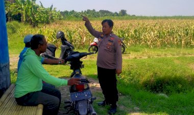 Polsek-Prambon-Tinjau-Persiapan-Lahan-Jagung,-Perkuat-Program-Swasembada-Pangan-di-Sidoarjo