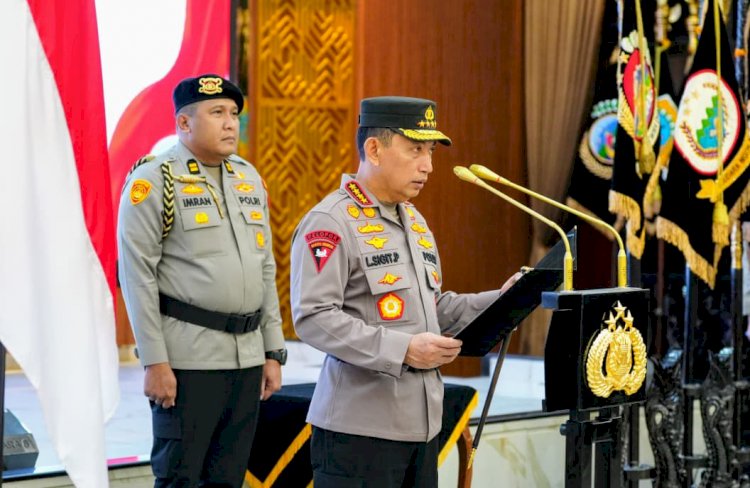 Kapolri Pimpin Pelantikan dan Sertijab Sejumlah PJU Mabes Polri dan Kapolda