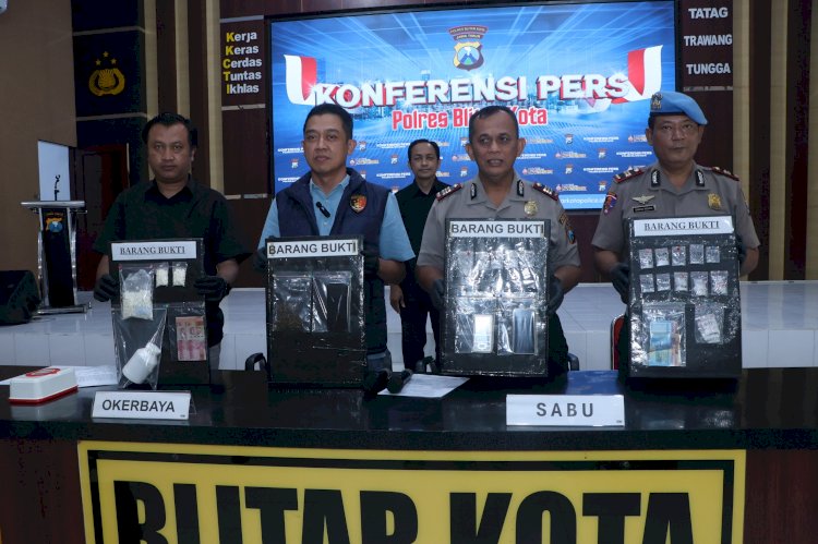Polres Blitar Kota Ungkap Kasus Narkoba 14 Tersangka Diamankan