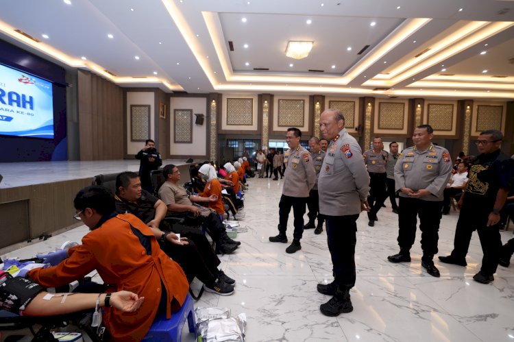 Aksi Sosial Polda Jatim Sambut Hari Bhayangkara ke-80 Gelar, Donor Darah Untuk Kemanusiaan