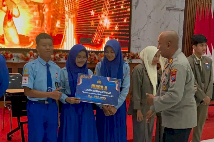 Peduli Pendidikan, Polres Blitar Gelar Lomba Cerdas Cermat Pelajar Sambut Bhayangkara ke-80